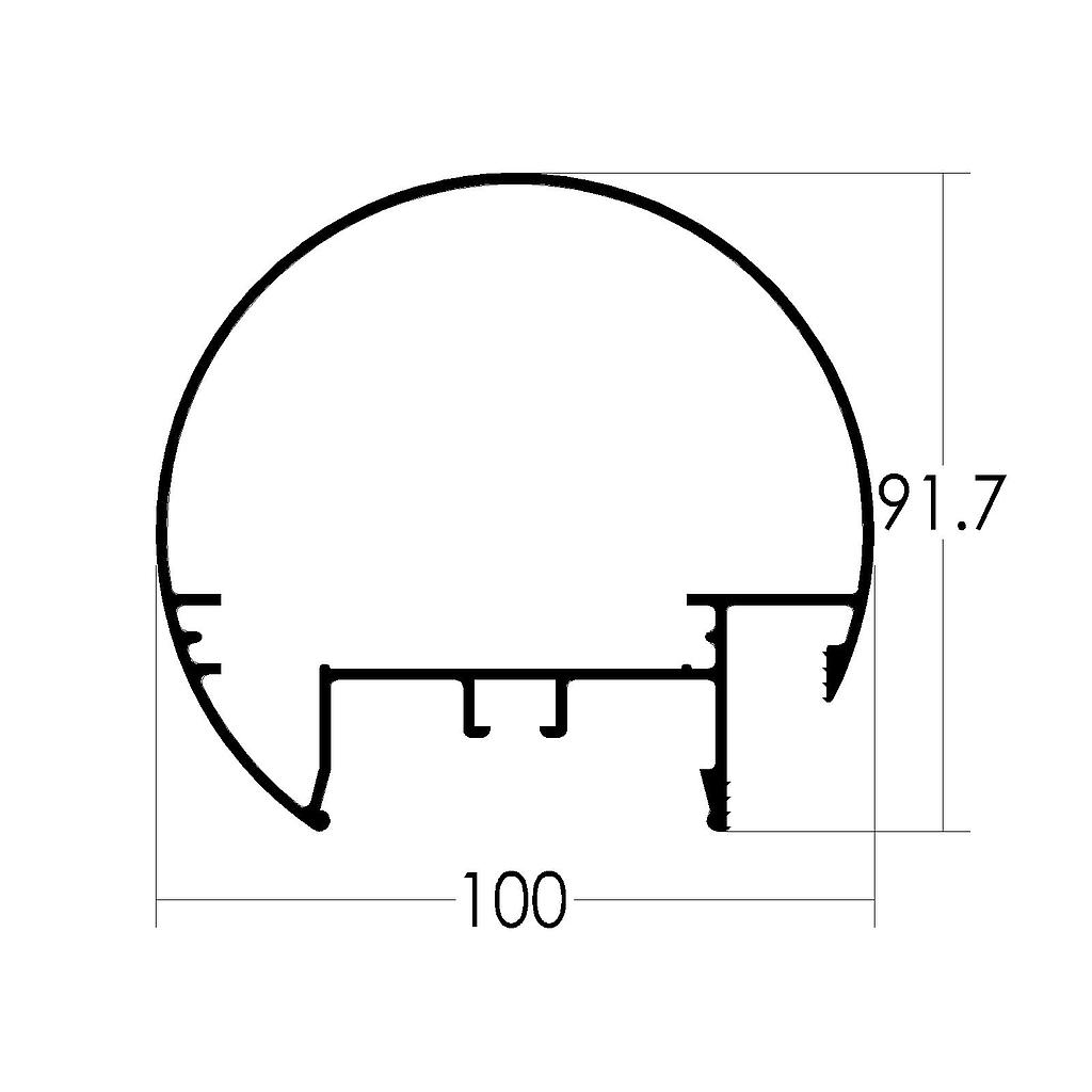 PASAMANO CURVO 100mm "BP" (LT)