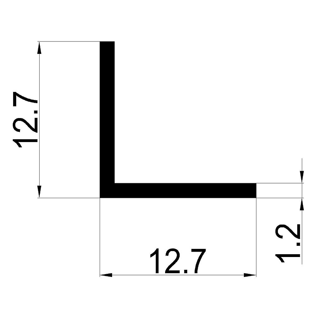 ANGULO 12.7x1.2mm