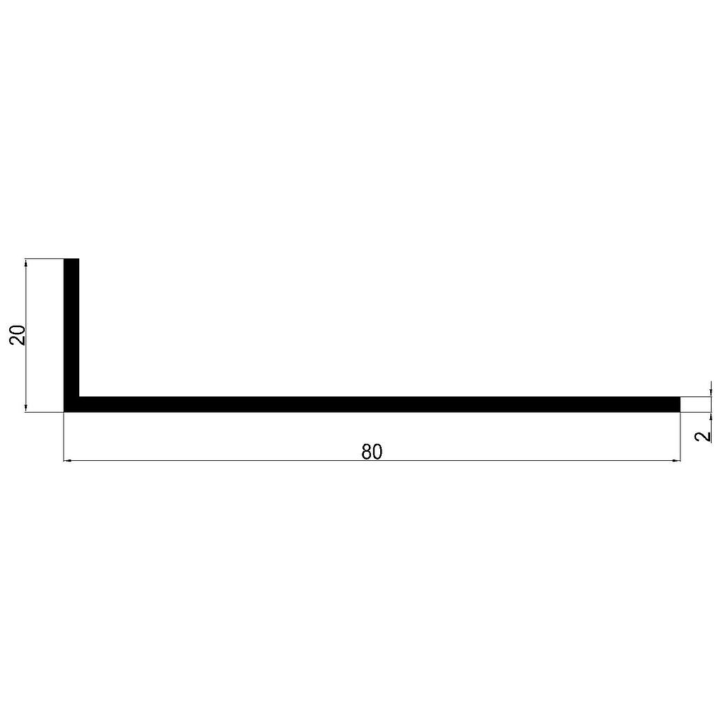 ELE 80x20x2mm