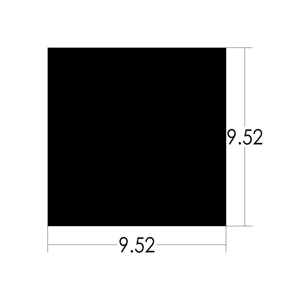MACIZO CUAD. 9.52mm