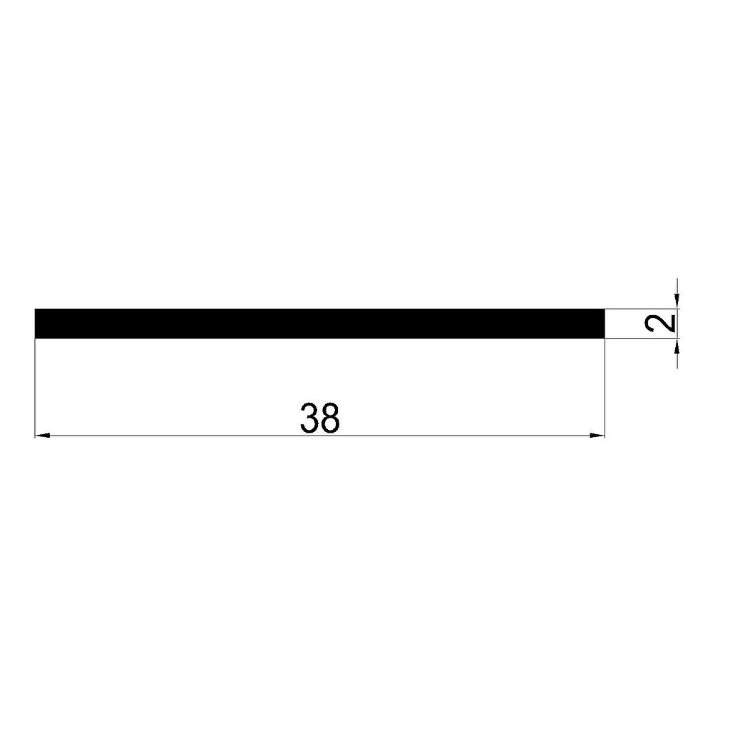 PLANCHUELA 38x2mm