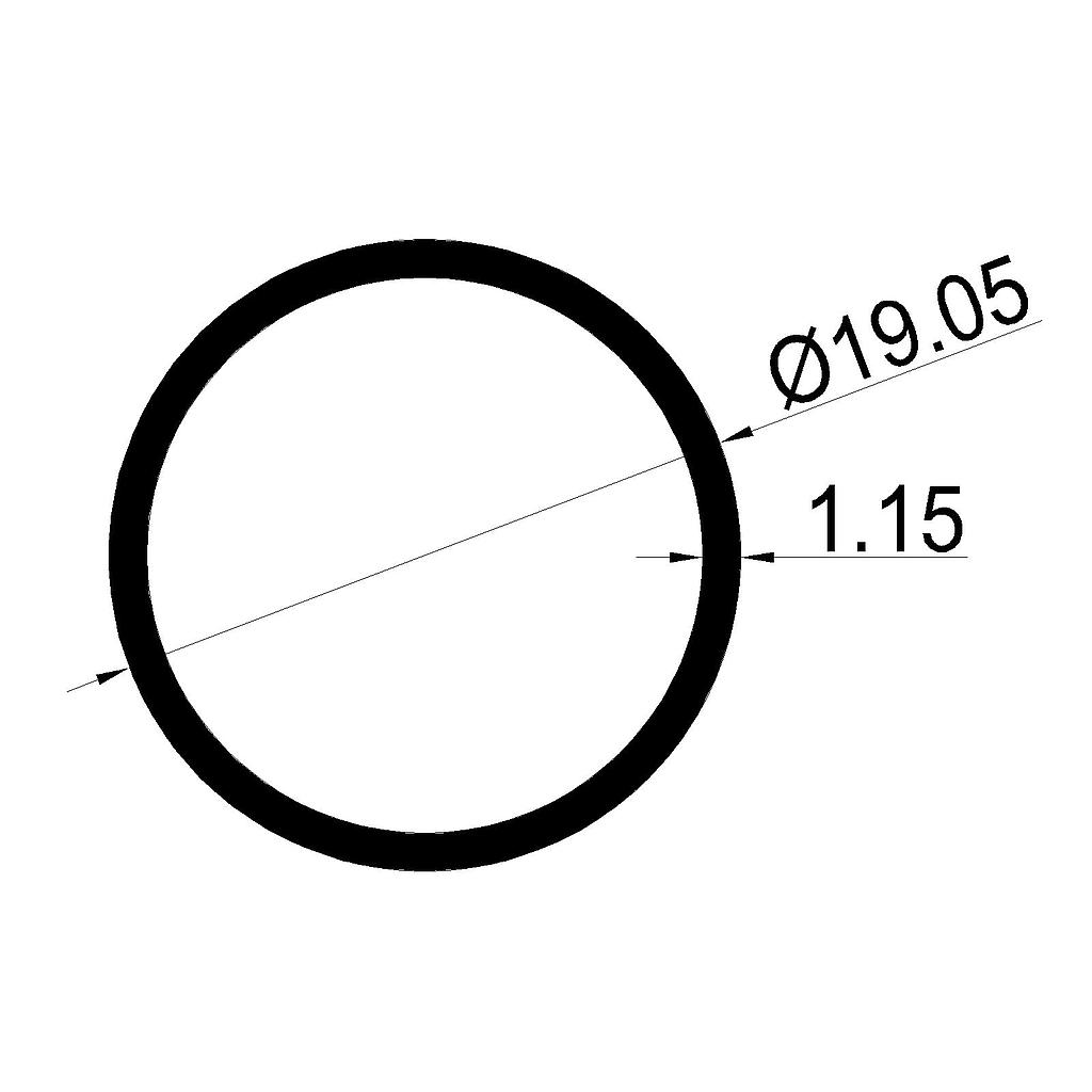 TUBO RED. 19.05x1.15mm