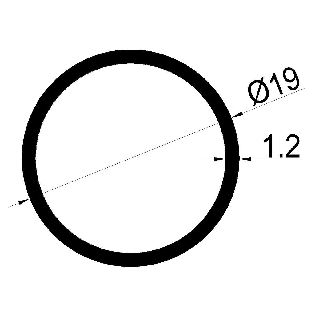 TUBO RED. 19x1.2mm