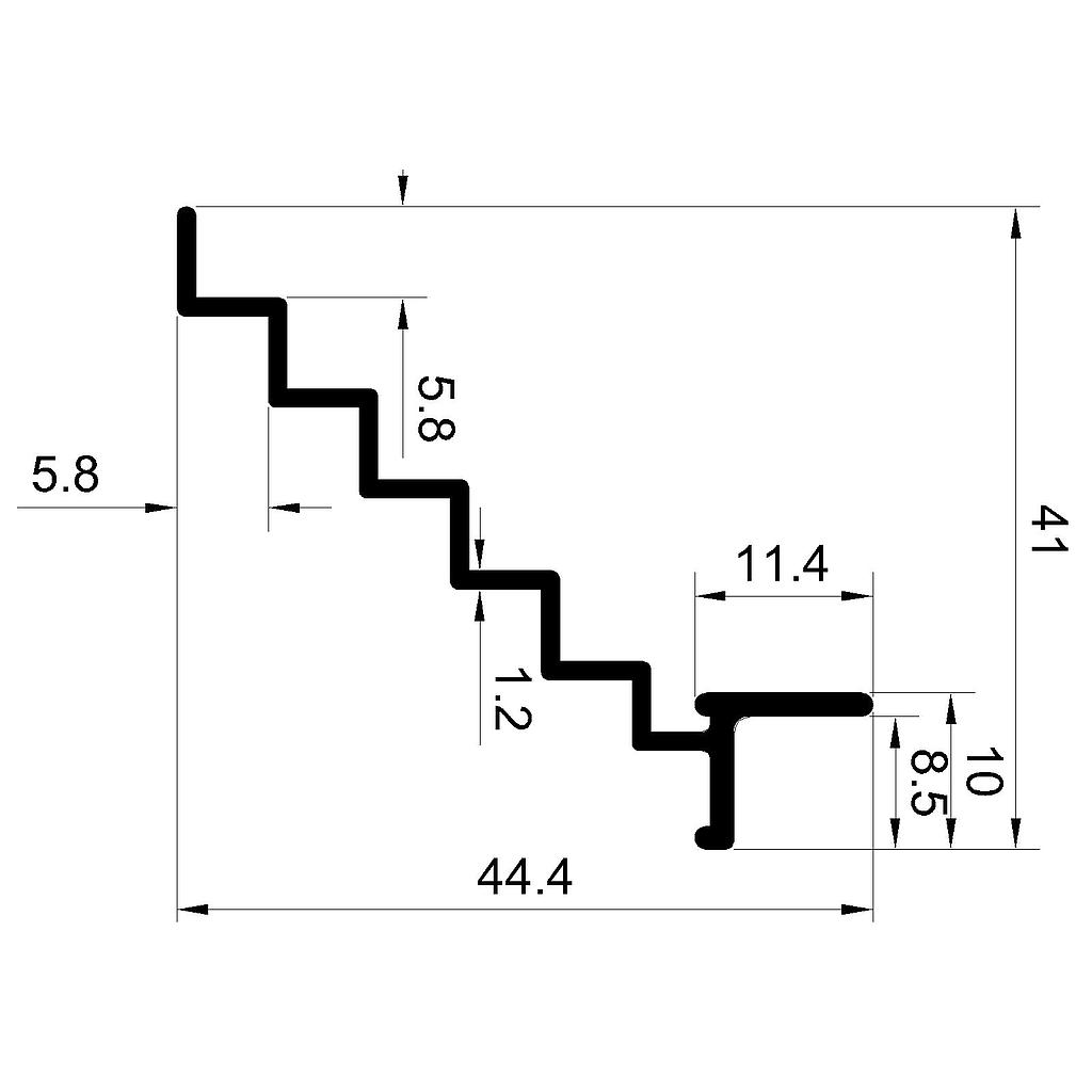 PERFIL GRAMPA DE AMURE "S9" (TLL)