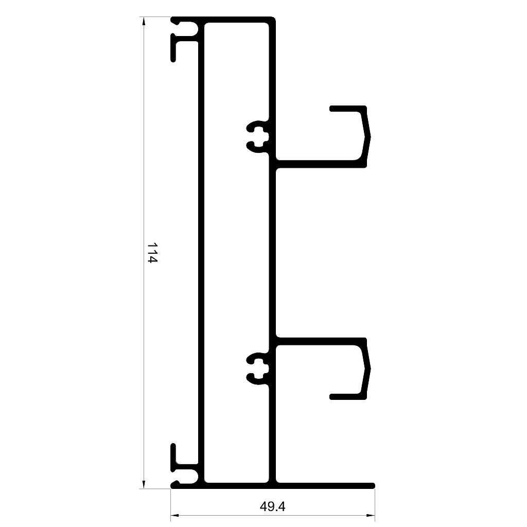 UMBRAL DINTEL 2 GUIAS "VPC" (A80)