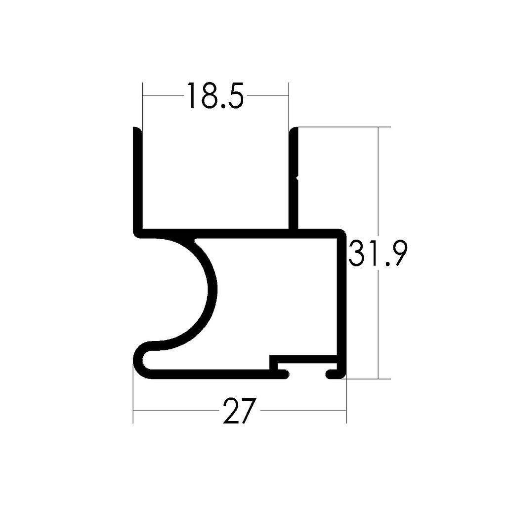 PARANTE HOJA P/18mm "FP" (LT) L.5200mm