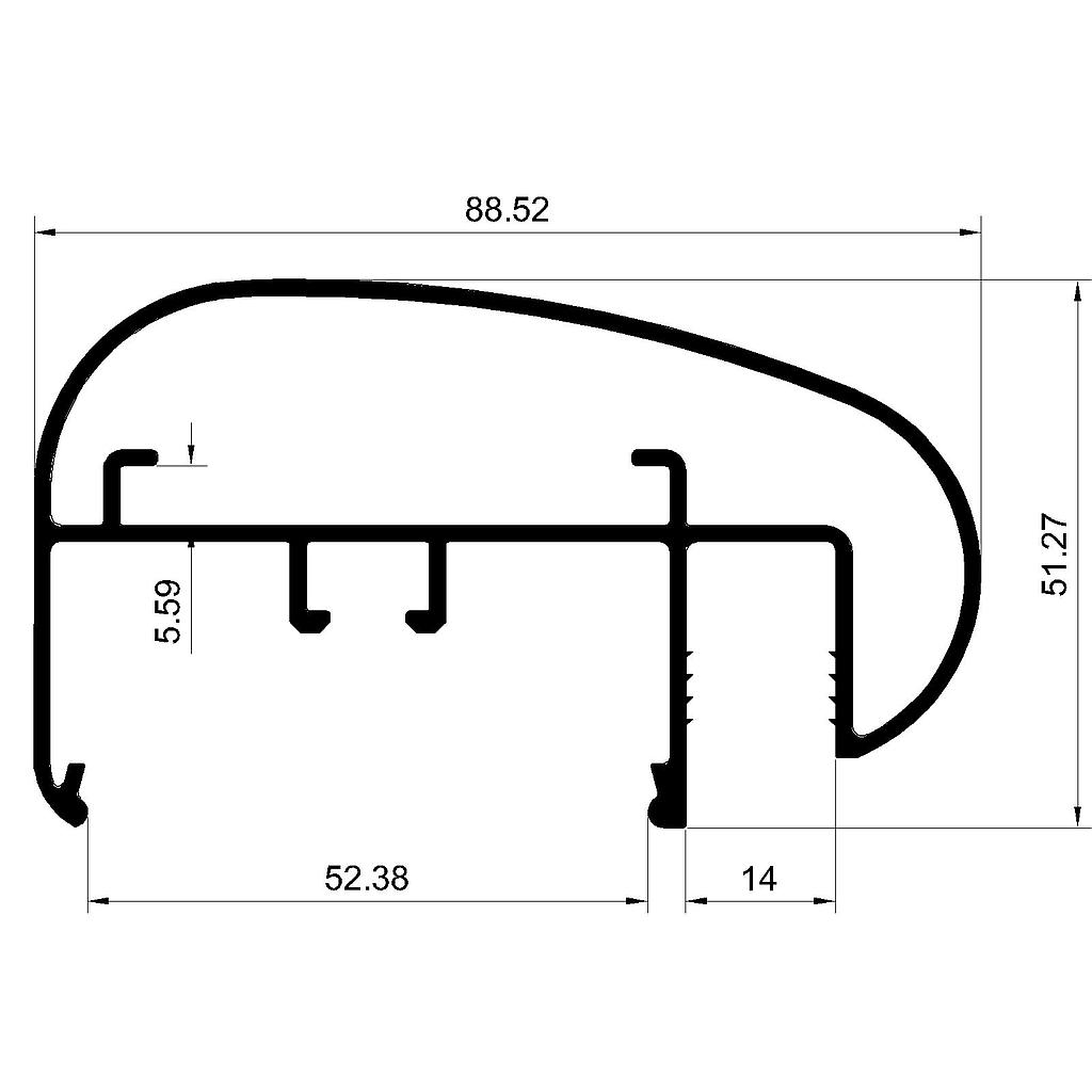 PASAMANO CURVO AR "BP" (LT)