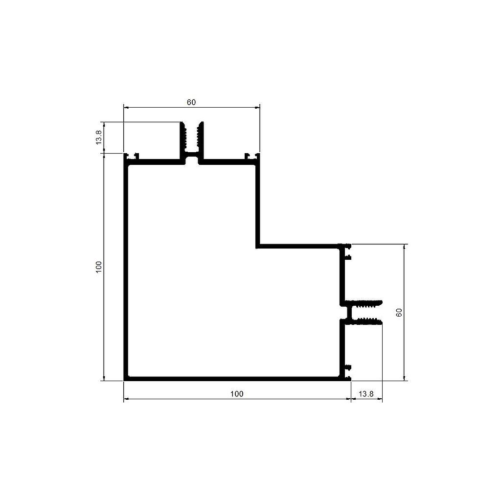 COLUMNA 100mm ESQ 90 "FIBM"