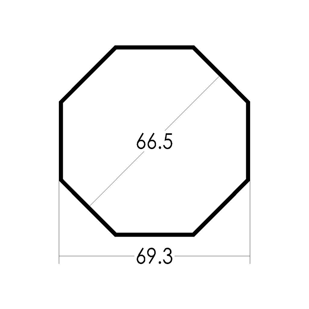 EJE DE CORTINA OCTOGONAL "CE" "CR" (TLL) - PERFIL DISCONTINUADO