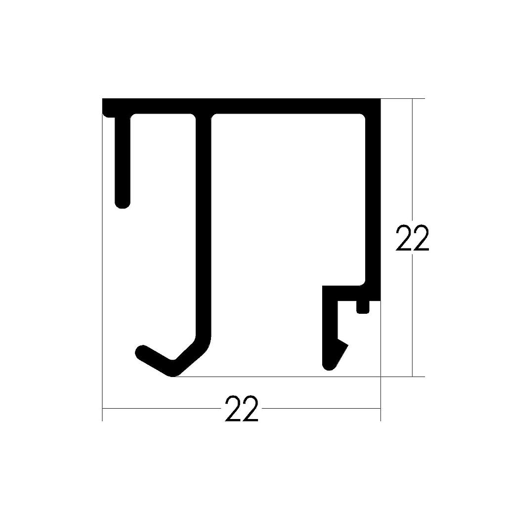 CONTRAVIDRIO 22mm "TLT" (LM)(LM2)