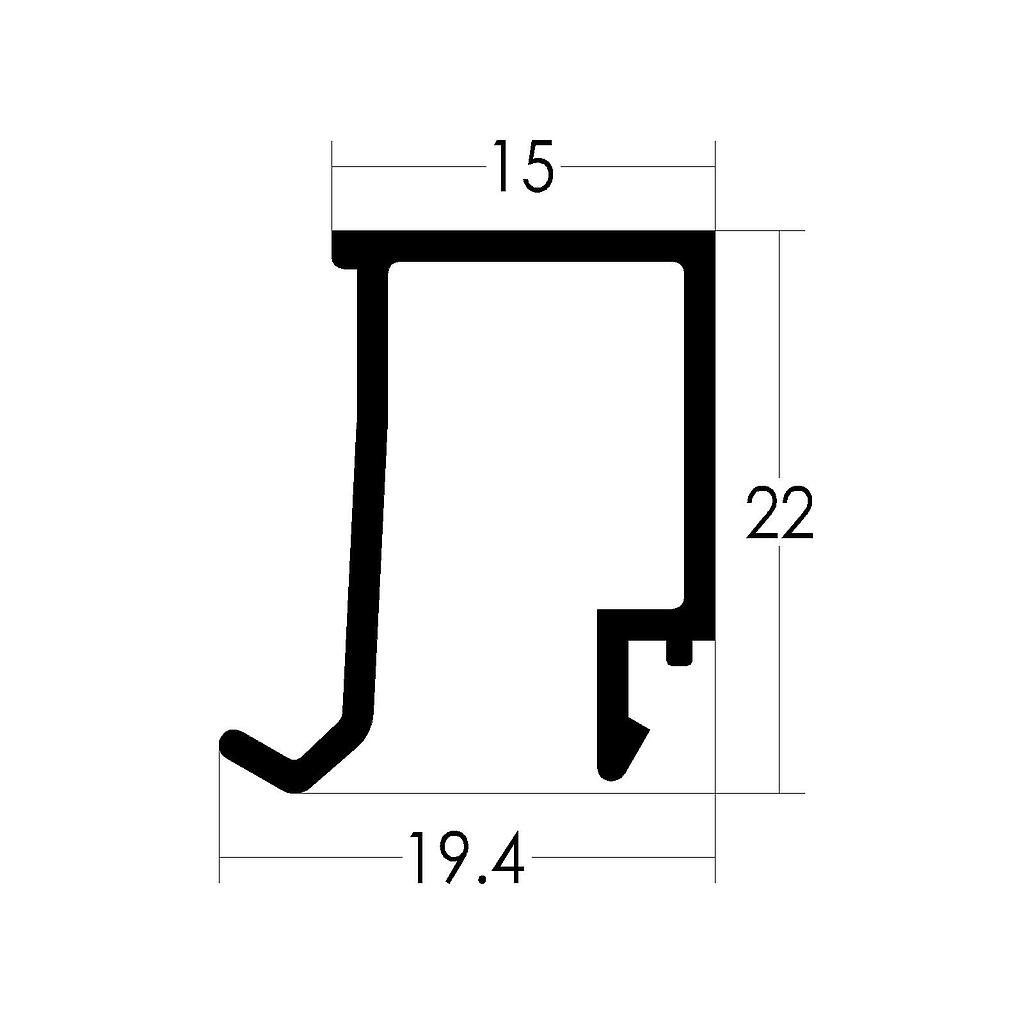 CONTRAVIDRIO 15mm "TLT" (LM)(LM2)