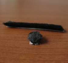 FELPA NYLON 7x6 FIN-SEAL  "NEGRO", Rollo x 30