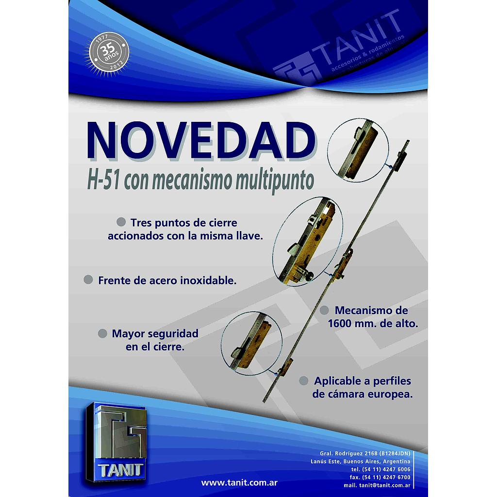 CERRAD.MULTIPUNTO 68mm "PR" (LM)(LA) C/BLLAVE "NEGRO" [1]