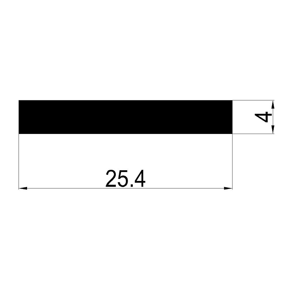 PLANCHUELA 25.4x4mm