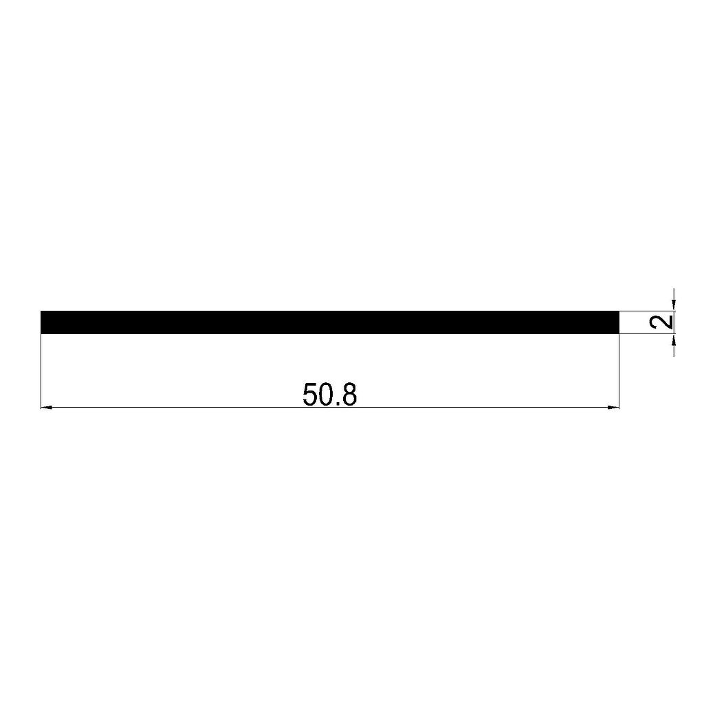 PLANCHUELA 50.8x2mm