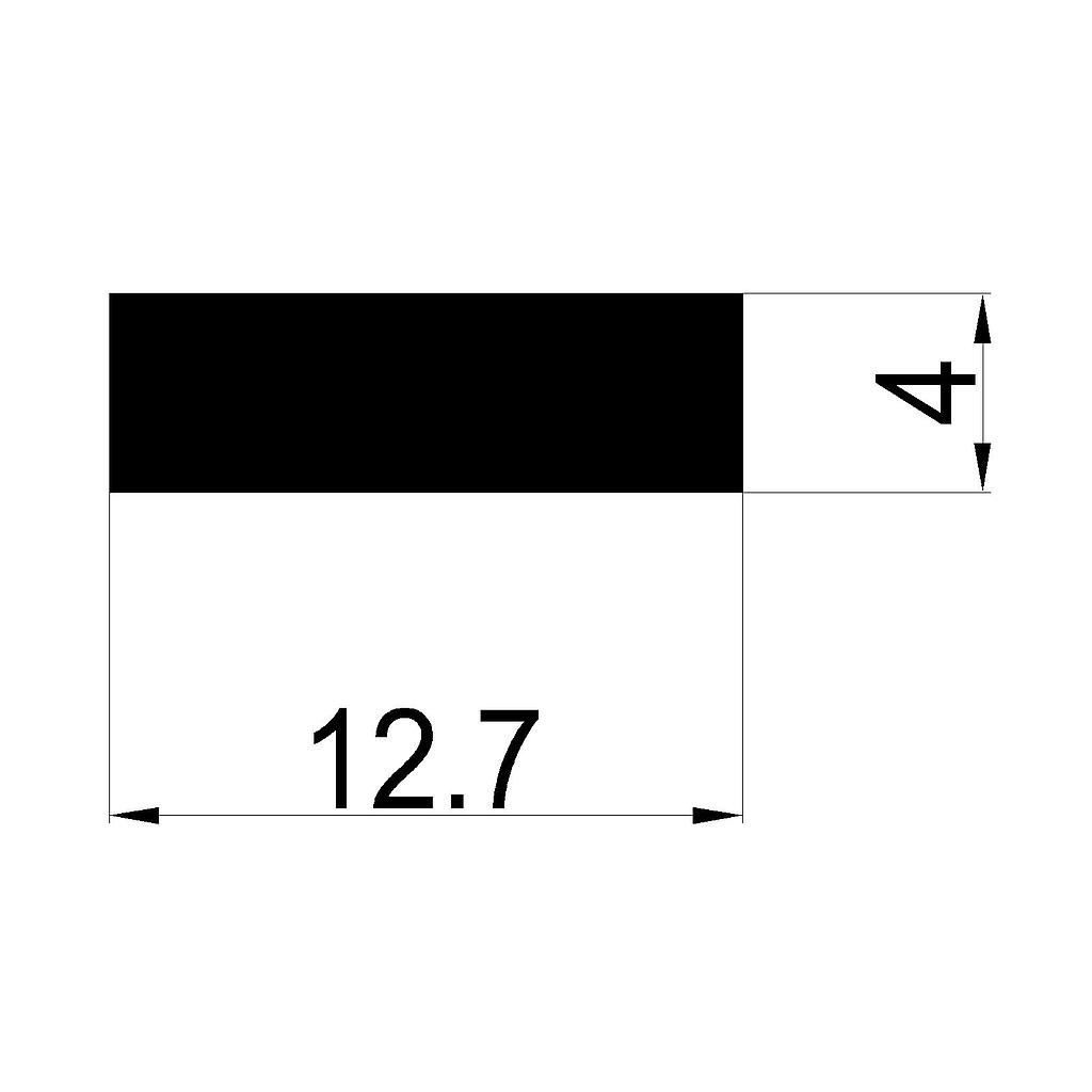 PLANCHUELA 12.7x4mm