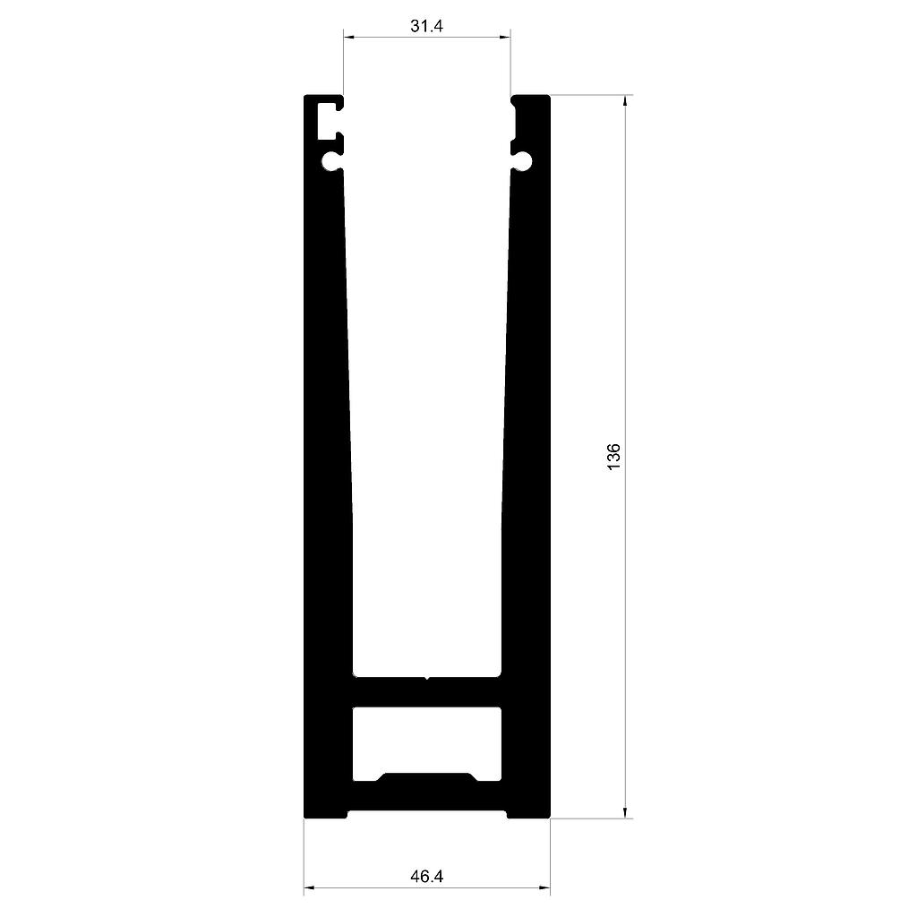 BASE BARANDA "BVI" L.3000mm