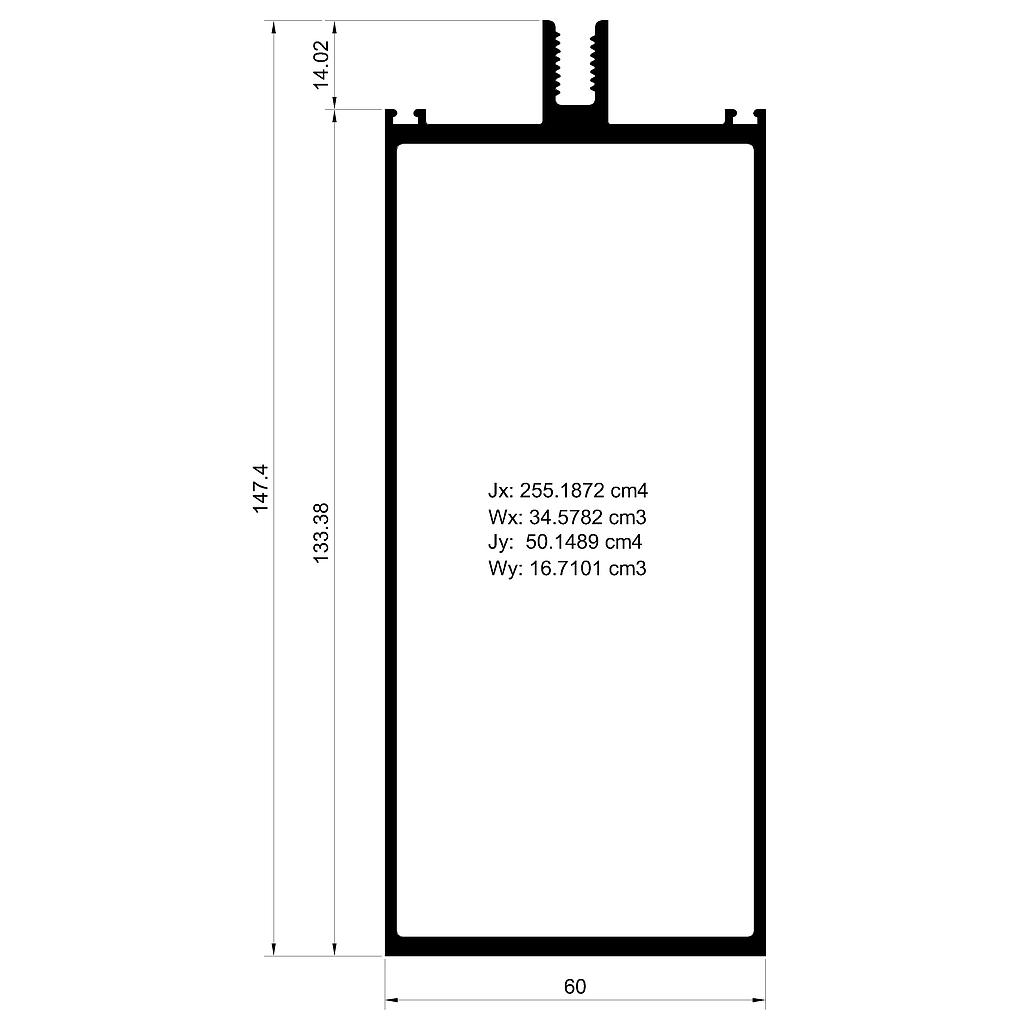 COLUMNA DOBLE REF.130mm "FIBM" (LT) L.4800mm