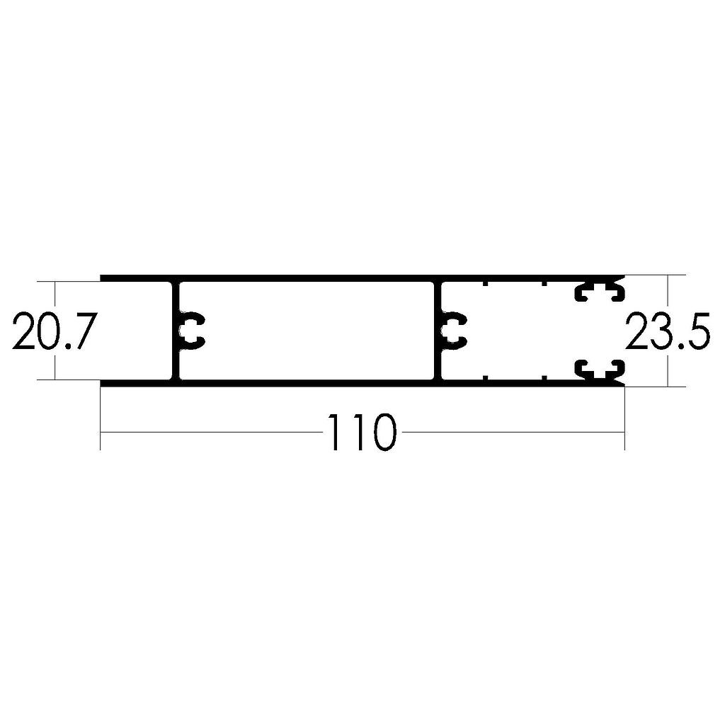 ZOCALO ALTO HOJA DVH "VPC" (LM)(LM2) L.4800mm