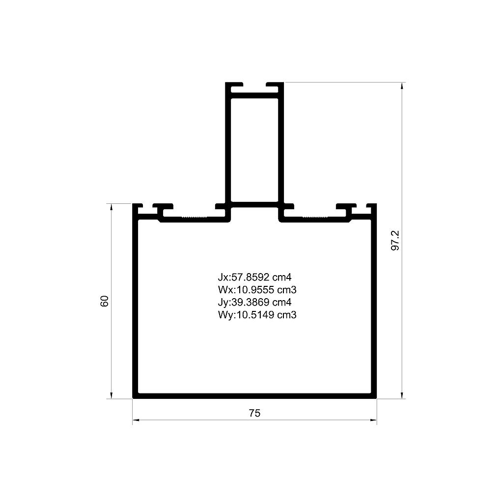 COLUMNA 97mm "PV" (LT) L.4800mm